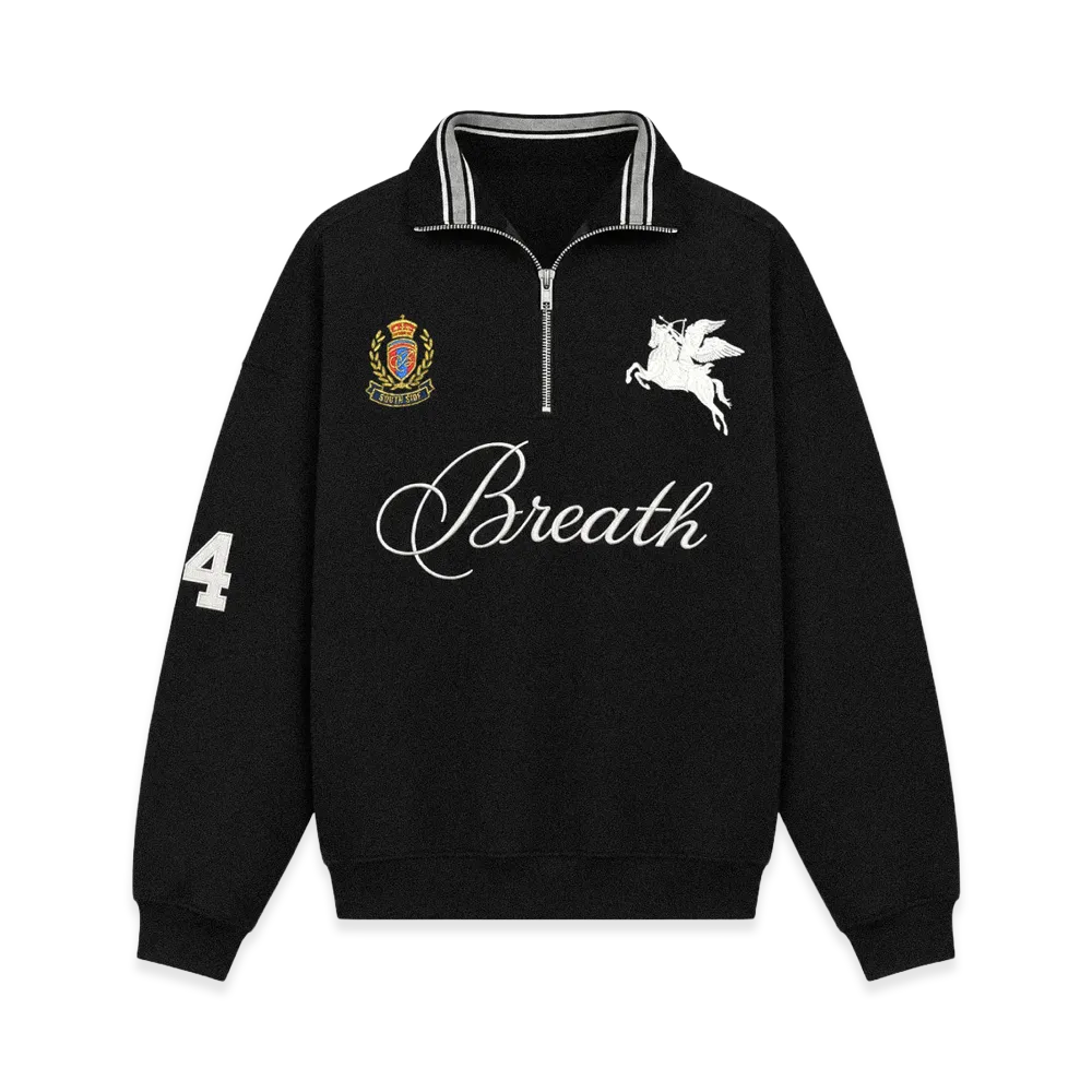 BREATH Half Zip Sweat "Black"