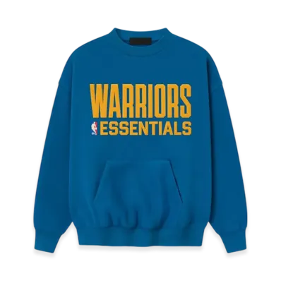 FEAR OF GOD ESSENTIALS Warriors Sport Crewneck "Blue Sapphire"