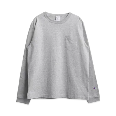 Champion Long Sleeve Pocket T-Shirt "Oxford Grey"