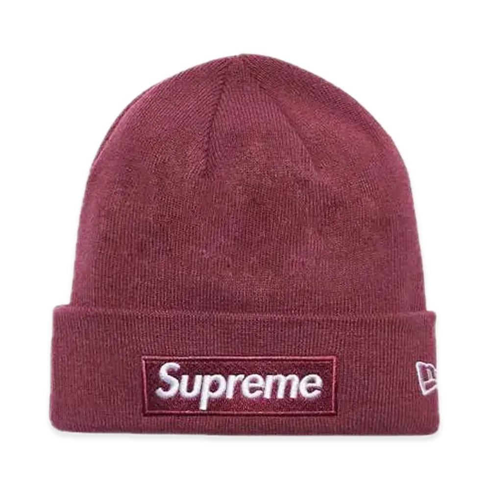Supreme New Era Box Logo Beanie "Plum" (21FW)
