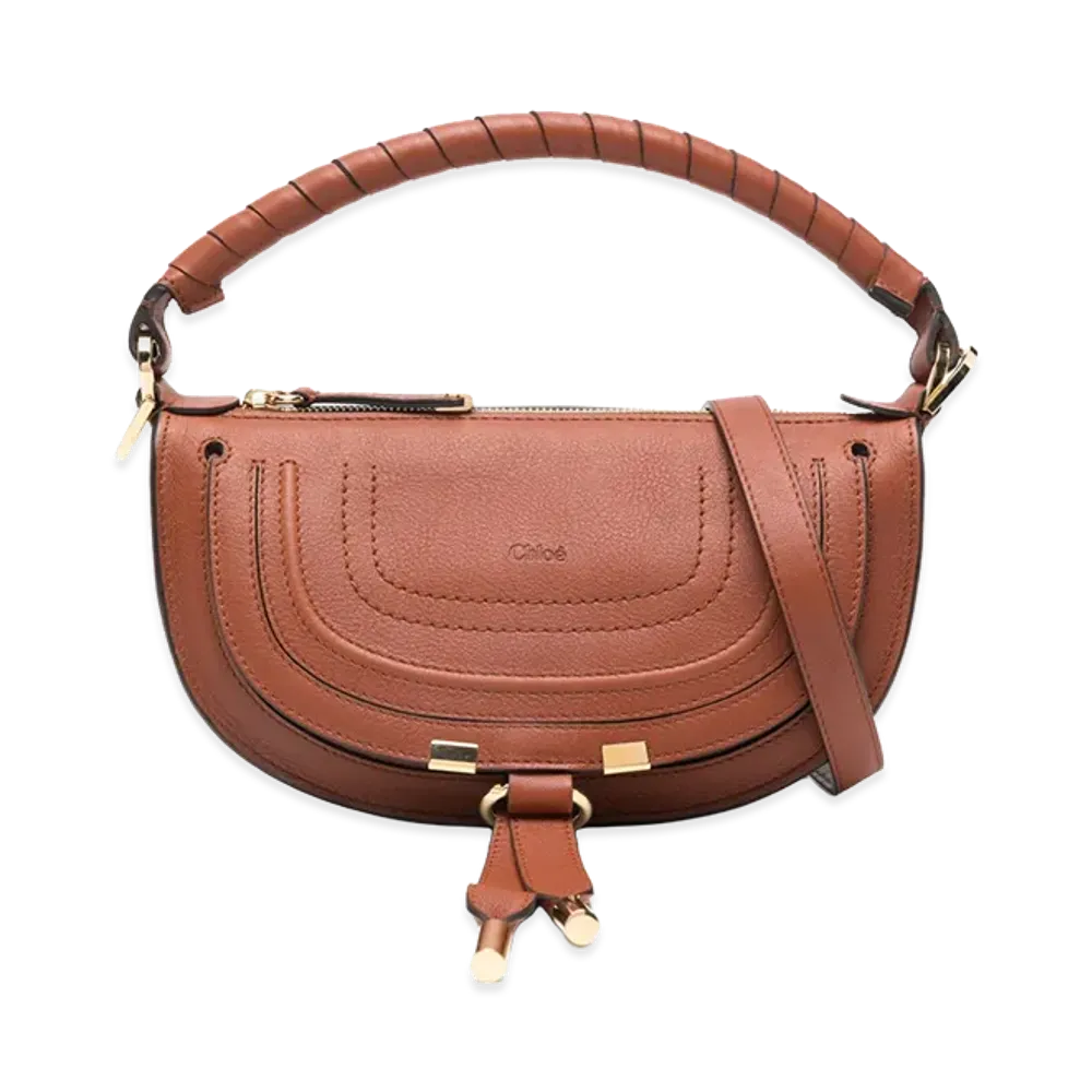 Chloe Women's Mini Marcie Handbag In Soft Leather "Brown"