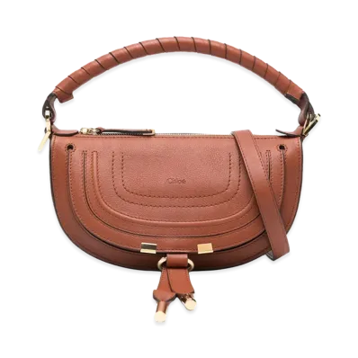 Chloe Women's Mini Marcie Handbag In Soft Leather "Brown"