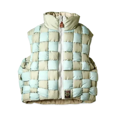 KAPITAL Ripstop Nylon Weaving Vest "Grey"