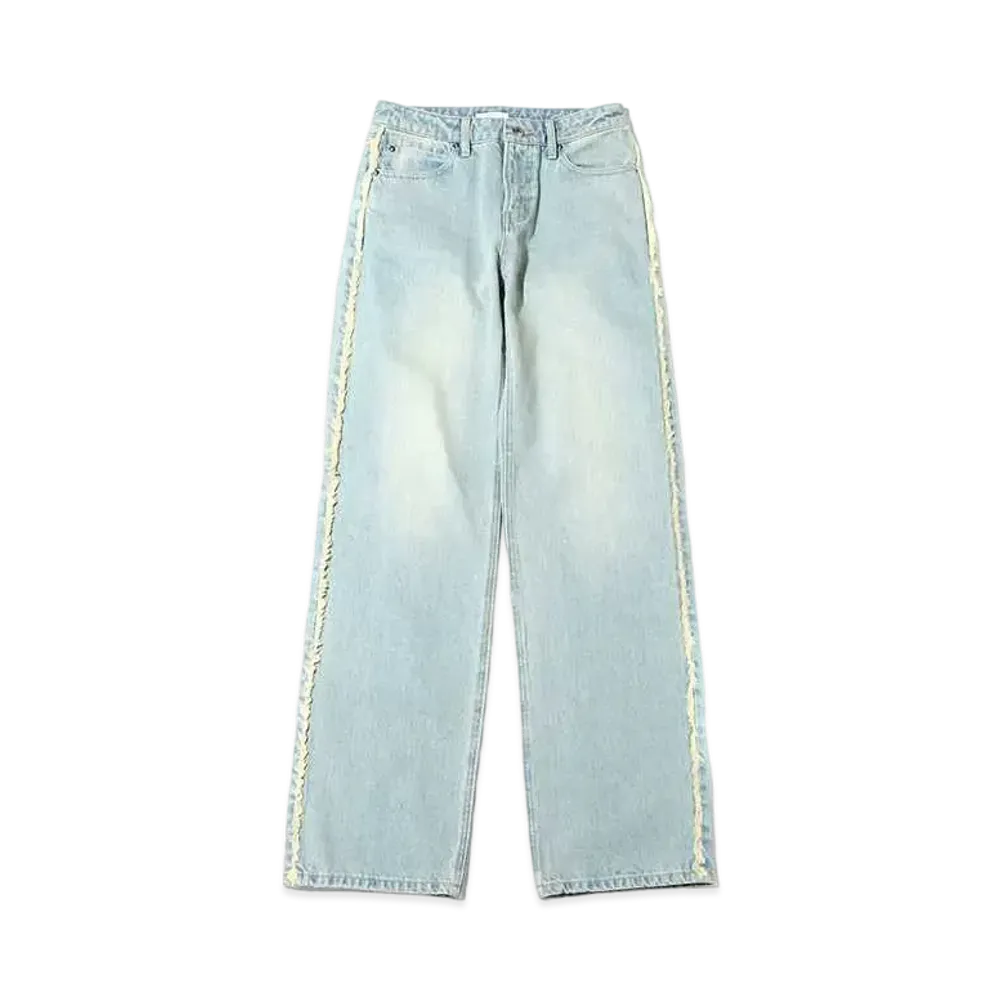 atmos pink Fringe Denim Pants "Blue"