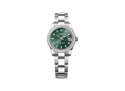 ROLEX Datejust 31 Oystersteel & White Gold Diamonds "Green"