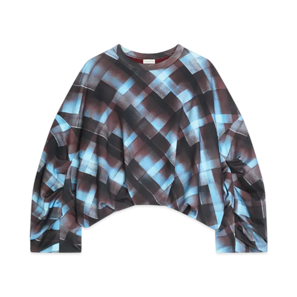 DRIES VAN NOTEN Women's Draped Sweatshirt "Burgundy"