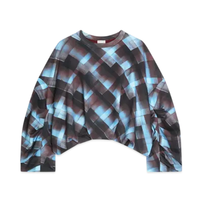 DRIES VAN NOTEN Women's Draped Sweatshirt "Burgundy"