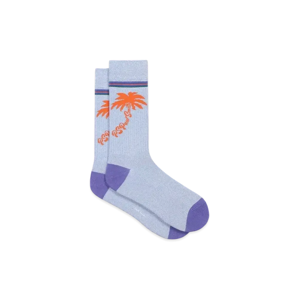 Paul Smith Palm Socks "Blue"