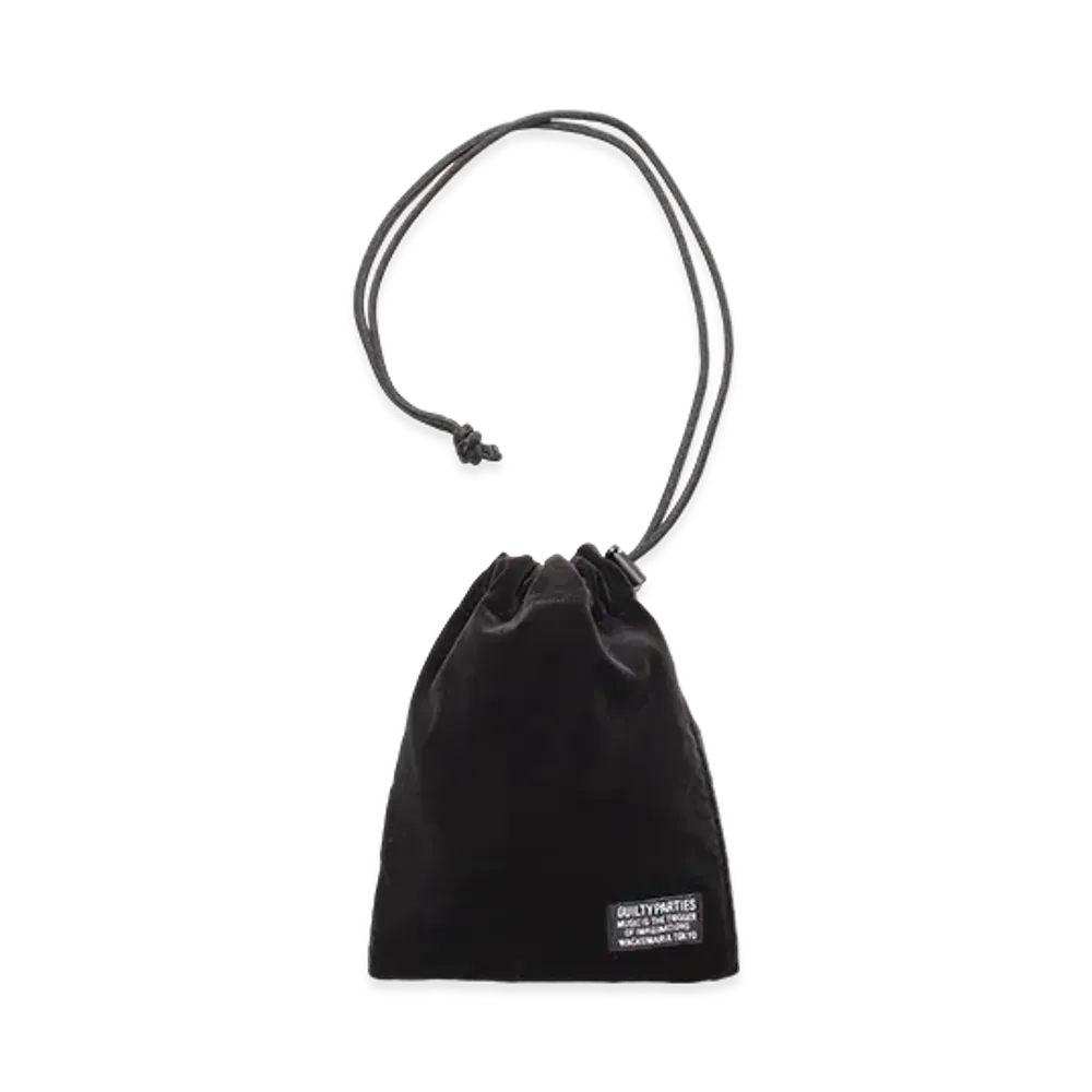 WACKO MARIA Velvet Drawstring Bag "Black"