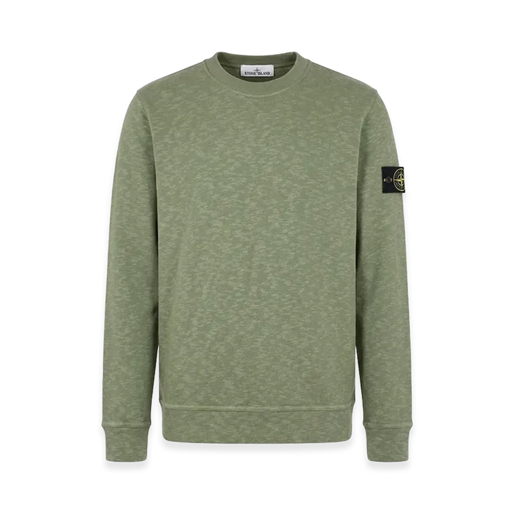 Stone Island Vanise Brushed Heavy Cotton Jersey Sweatshirt "Green"
