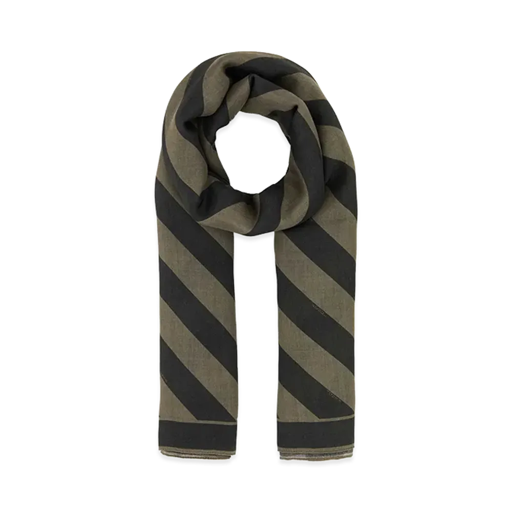 FENDI Embroidered Wool And Linen Scarf "Multicolor"