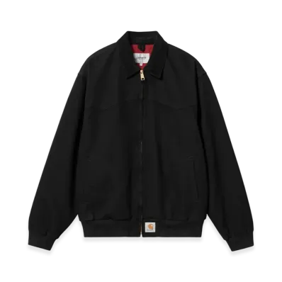 Carhartt WIP OG Santa Fe Jacket Dearborn Canvas "Black/Black Rinsed"