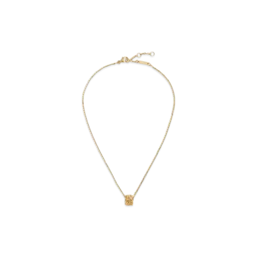 Bottega Veneta Intreccio Pendant Necklace "White"