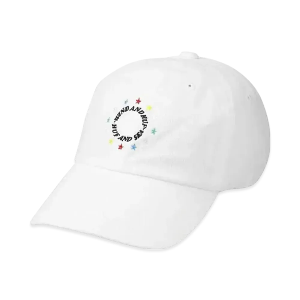 HUF x WIND AND SEA Pigment Wash 6 Panel Cap "Ivory"