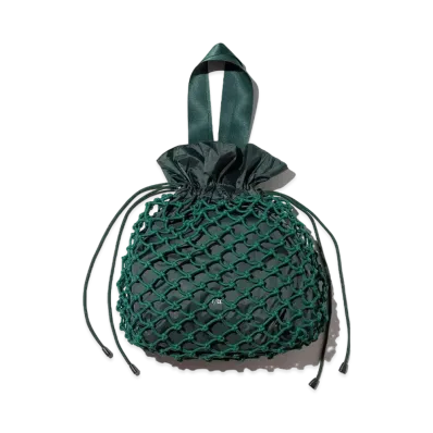 F/CE. Knotting Drawstring Tote "Green"