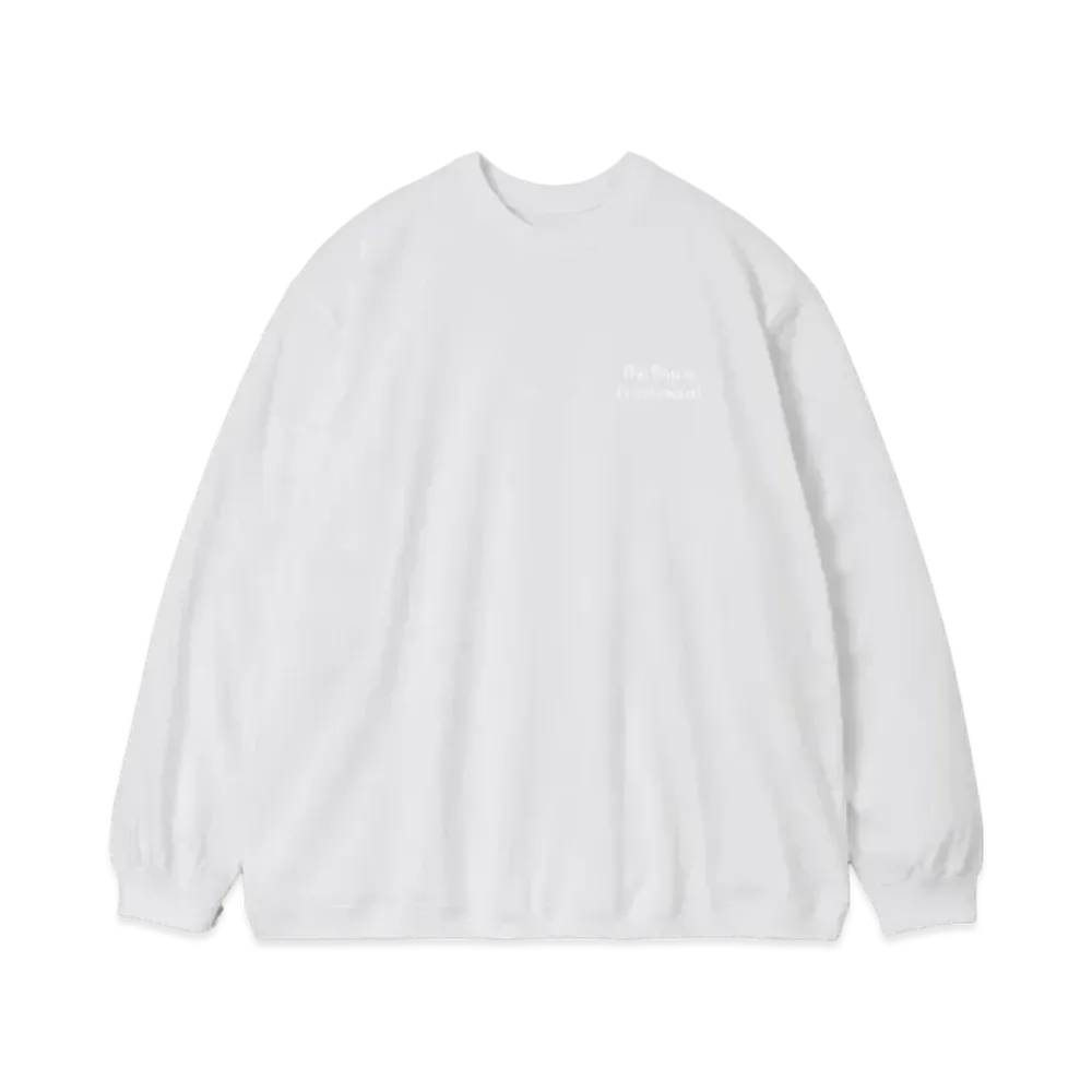ENNOY 23SS Long Sleeve Hem Rib Tee "White"