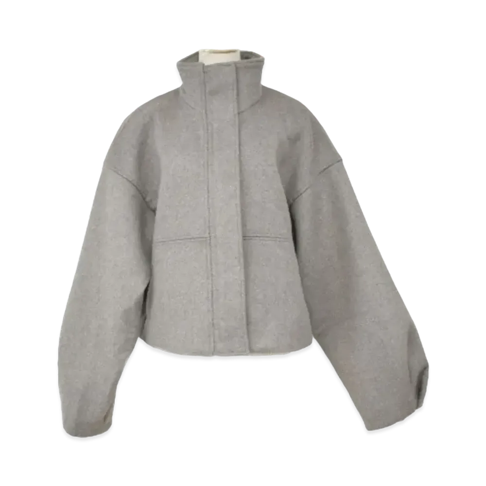 ISOOK Wzip Short Wool Coat "Gray"