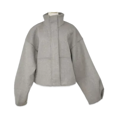 ISOOK Wzip Short Wool Coat "Gray"