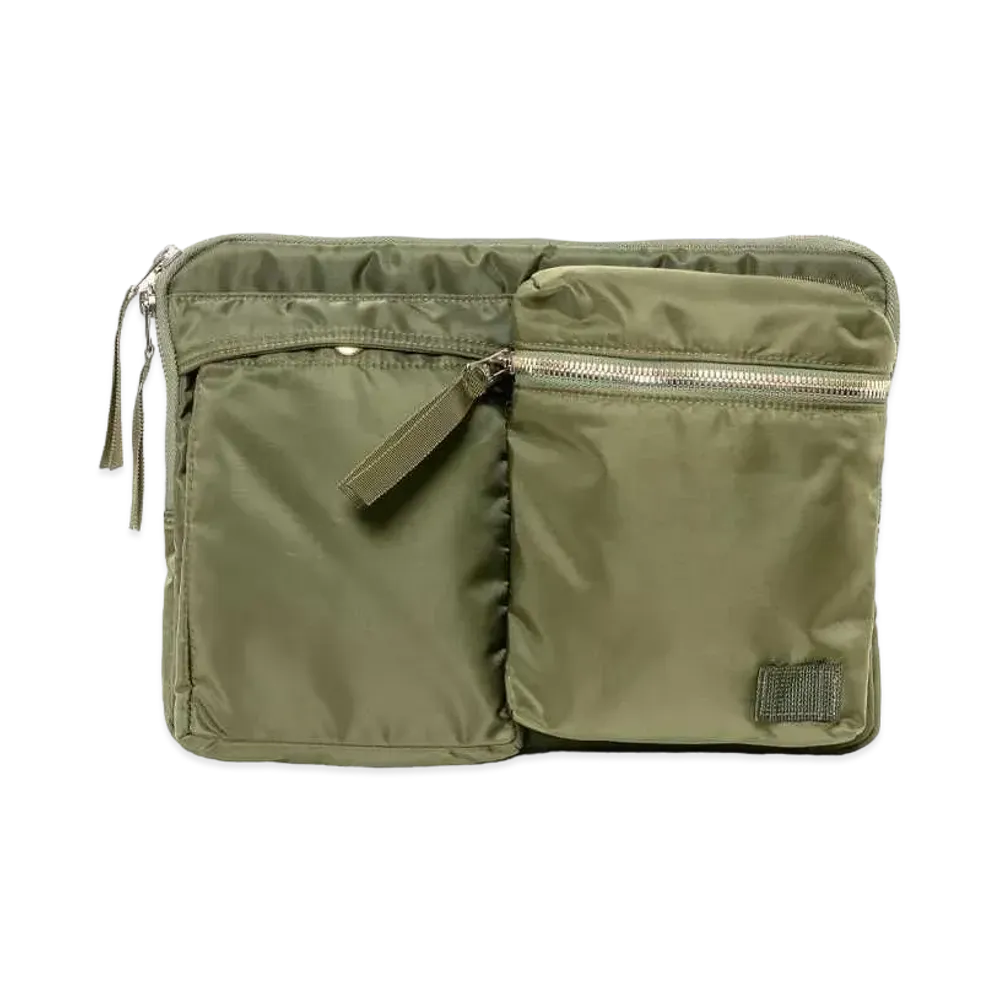 sacai x PORTER Laptop Pouch "Khaki"