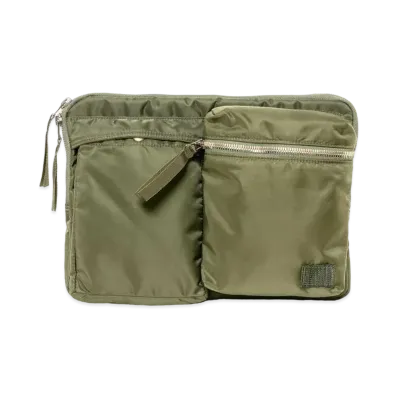 sacai x PORTER Laptop Pouch "Khaki"