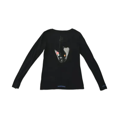 Chrome Hearts Women's Limited Converse Sneakers Longsleeve T-Shirt "Black"