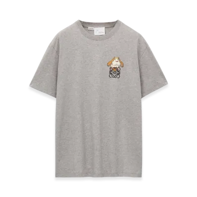 LOEWE x Howl's Moving Castle Heen Anagram T-Shirt in Cotton "Grey Melange"