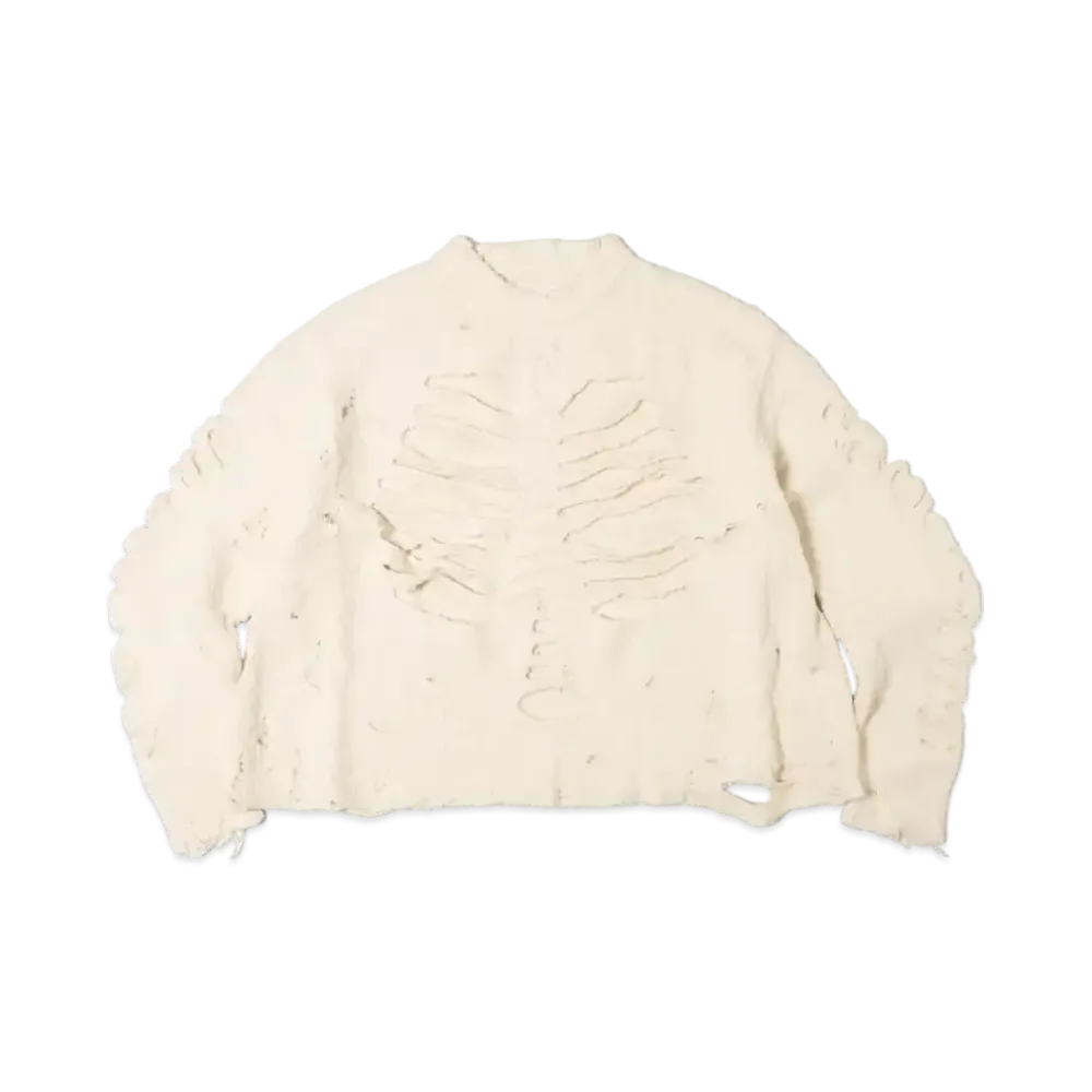 doublet Ribcage Knit Pullover "Ivory"