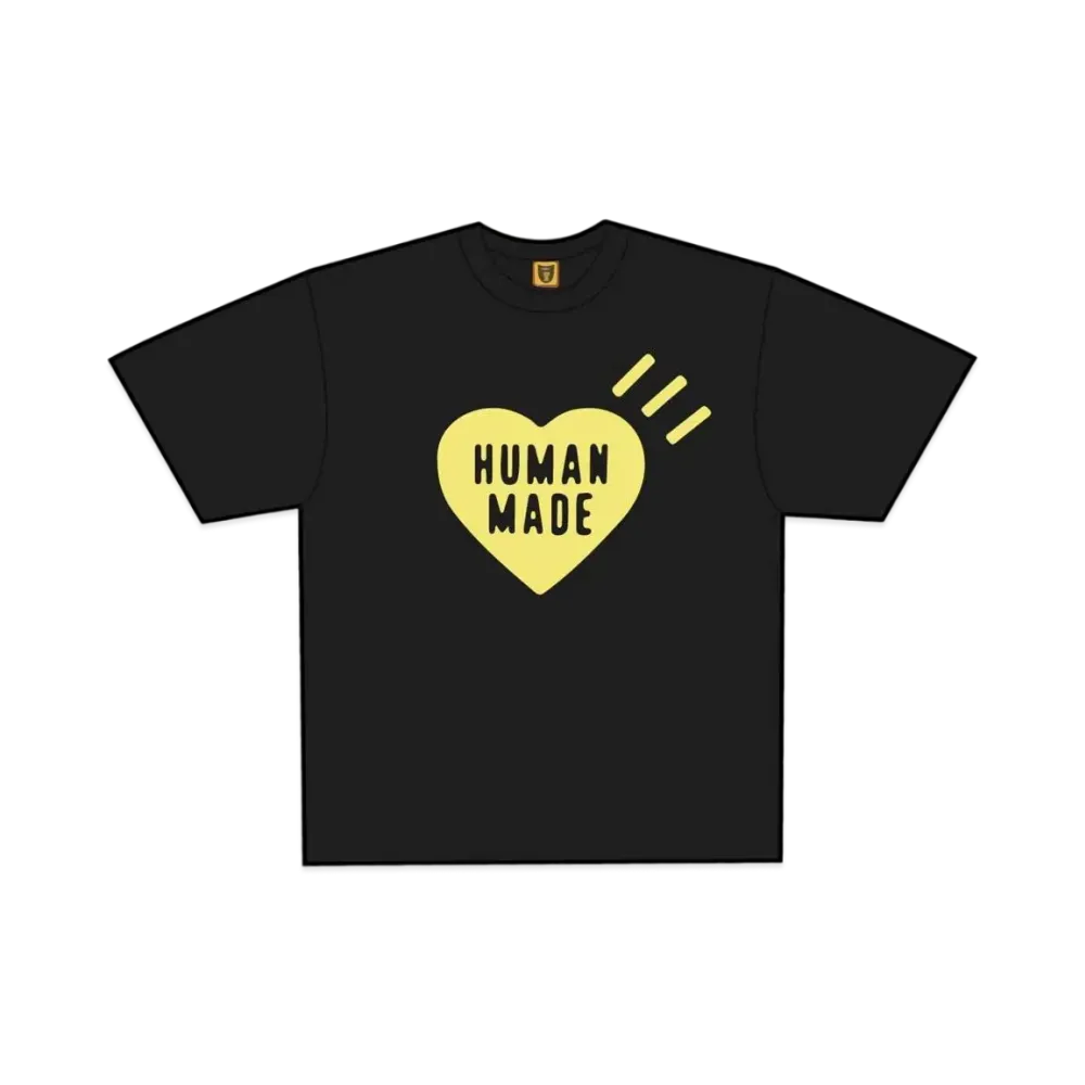 HUMAN MADE Heart T-Shirt Shinsaibashi Parco Store Limited "Black/Yellow"