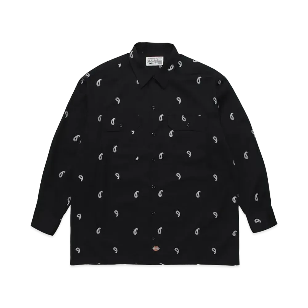 WACKO MARIA DICKIES / PAISLEY WORK SHIRT "Black"