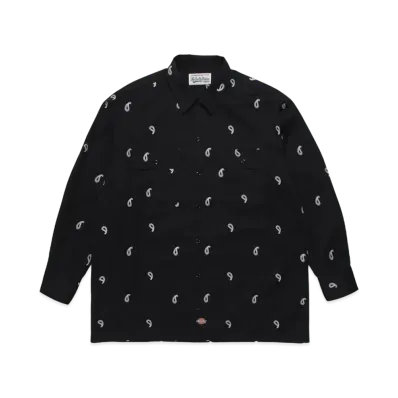 WACKO MARIA DICKIES / PAISLEY WORK SHIRT "Black"