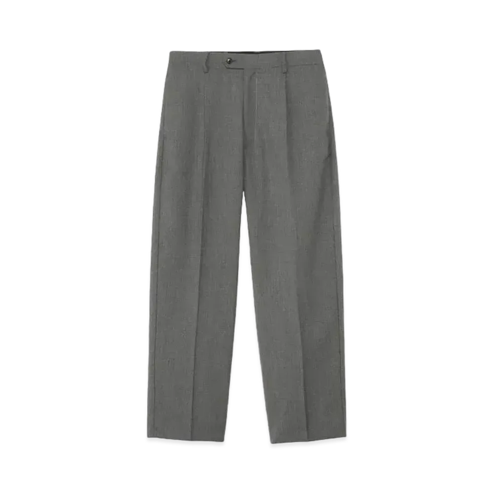 Goldwin Wool Bamboo One Tuck Pants (Unisex) "Mix Gray"