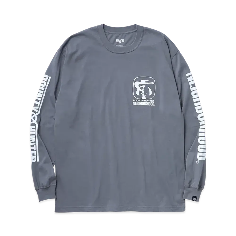 NEIGHBORHOOD x BOUNTY HUNTER Tee LS-2 "Gray"
