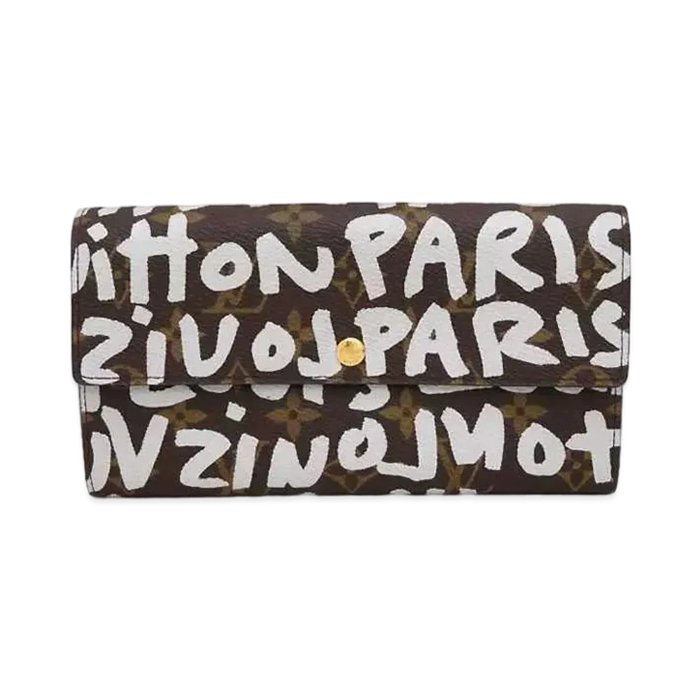 Louis Vuitton Credit Coin Purse Wallet Monogram Graffiti "Argent"
