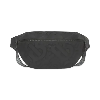 BURBERRY Large Monogram Jacquard Sony Bum Bag "Black"