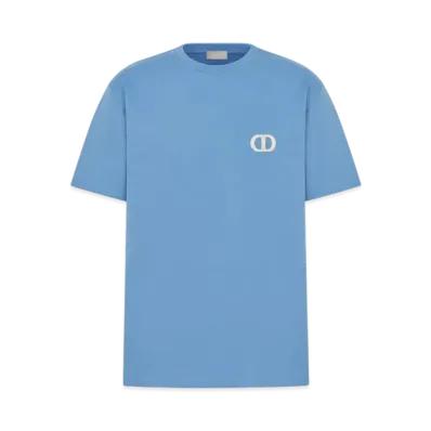 Dior Men's CD Icon T-Shirt, Relaxed Fit Cotton Jersey "Blue"