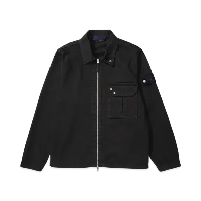 Stone Island Cotton Denim Overshirt "Black"