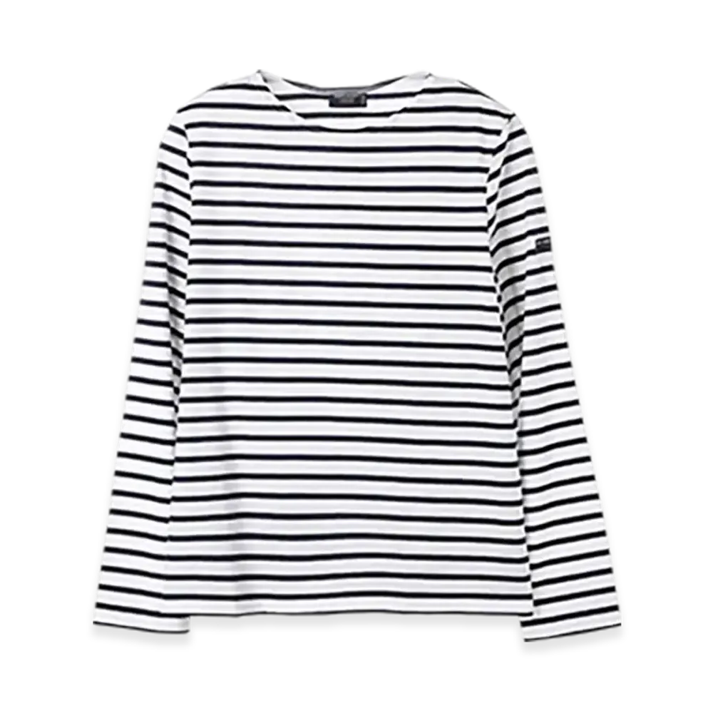 SAINT JAMES Long Sleeve T-shirt Minquiers Moderne "Neige Marine"