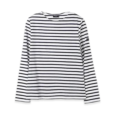 SAINT JAMES Long Sleeve T-shirt Minquiers Moderne "Neige Marine"