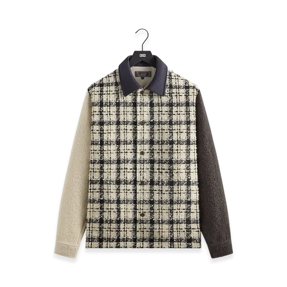 Kith Mixed Tweed Boxy Collared Overshirt "Sandrift"