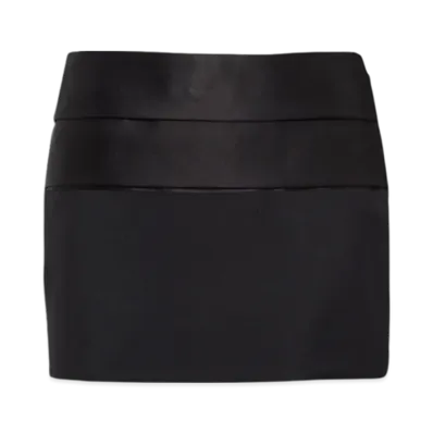 PRADA Women's Kid Mohair and Satin Miniskirt "Black"