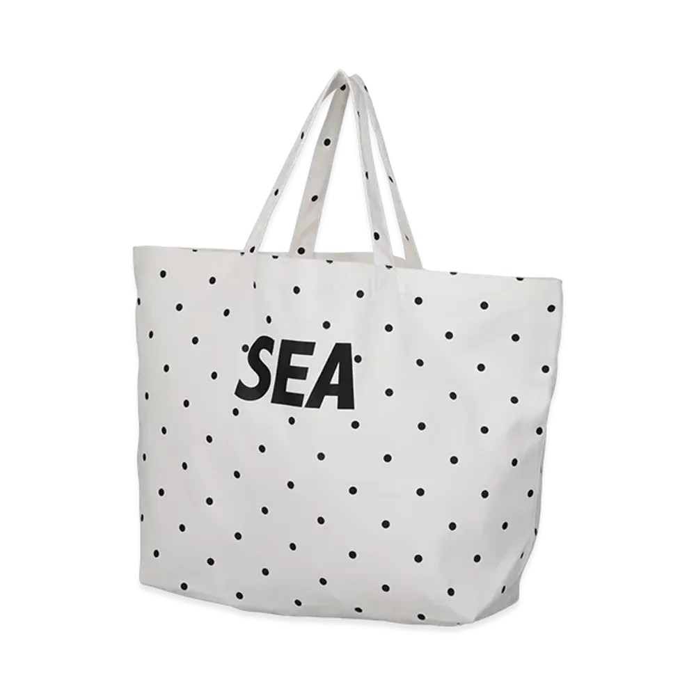 WIND AND SEA Dot Sea Big Canvas Big Bag "Ivory"