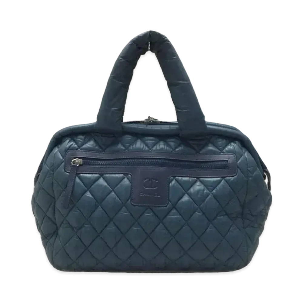 CHANEL COCO Cocoon Nylon Tote Bag "Navy"