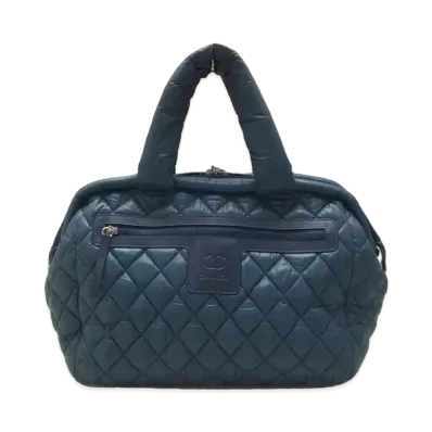 CHANEL COCO Cocoon Nylon Tote Bag "Navy"