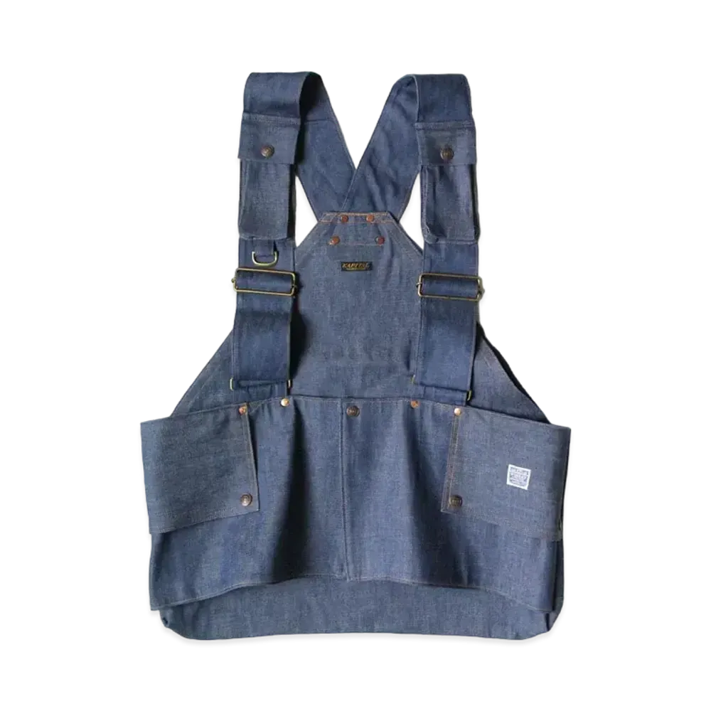 KAPITAL 11.5OZ DENIM FISHING VEST "Indigo"