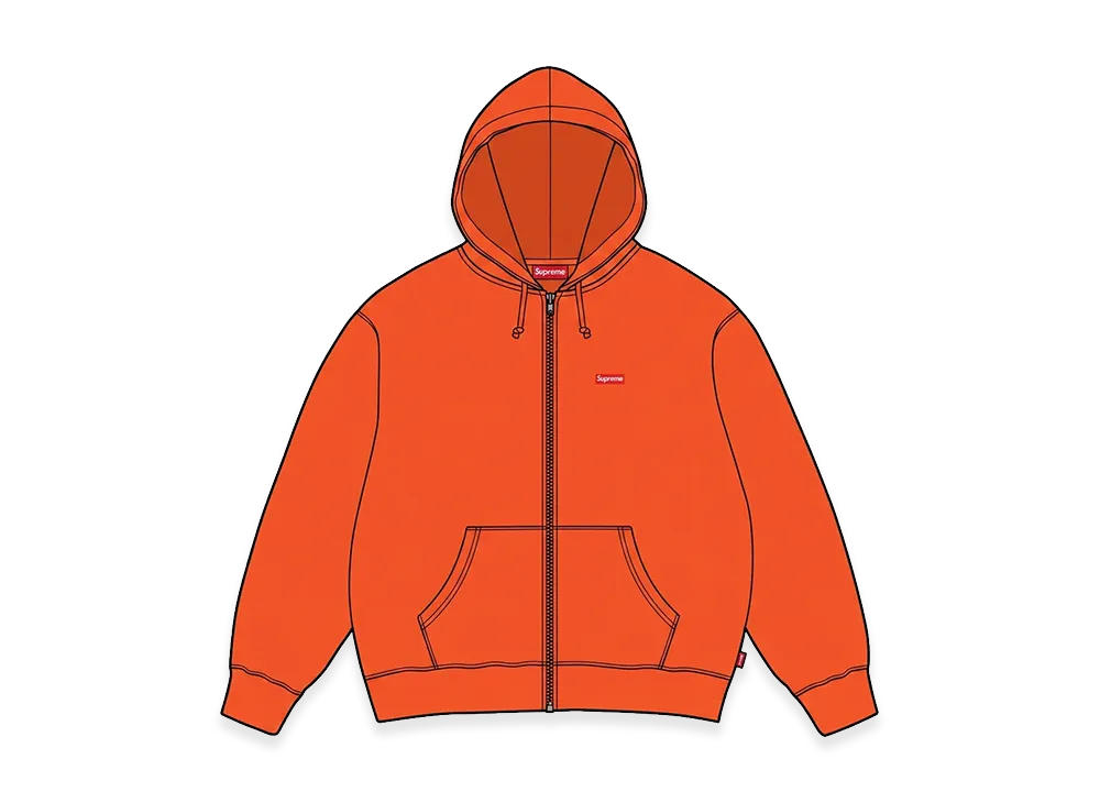 Supreme Small Box Zip Up Hooded Sweatshirt "Orange" (26FW)