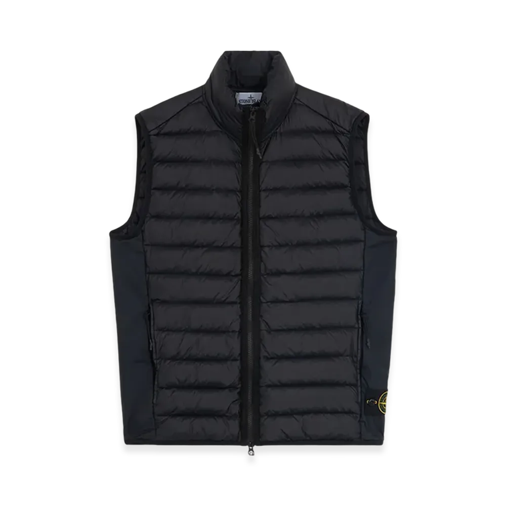 Stone Island G0724 Recycled Nylon Down TC Light Down Zipper Vest with Anti Drop - 24FW "Navy Blue"