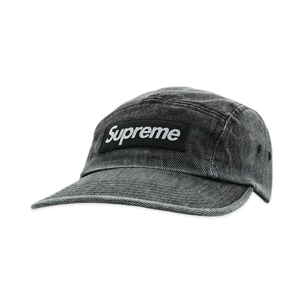 Supreme Coated Denim Camp Cap "Black"