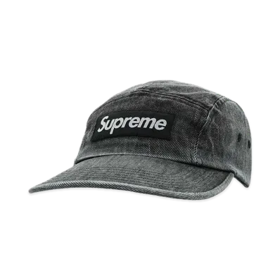Supreme Coated Denim Camp Cap "Black"