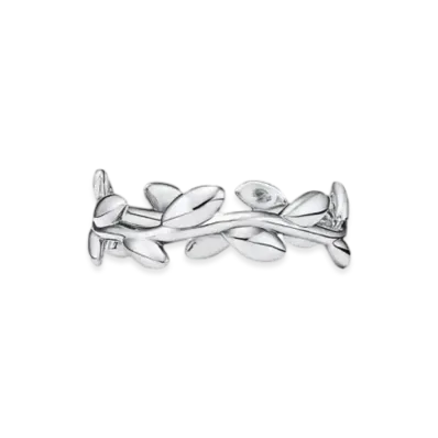 Tiffany & Co. Olive Leaf Band Ring Narrow "Silver"