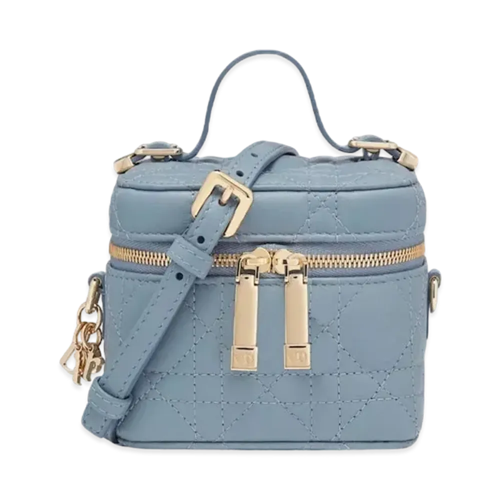 Dior Micro Lady Dior Vanity Case "Blue"